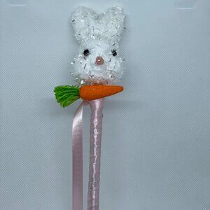 White Easter Bunny Writing Pen Handmade